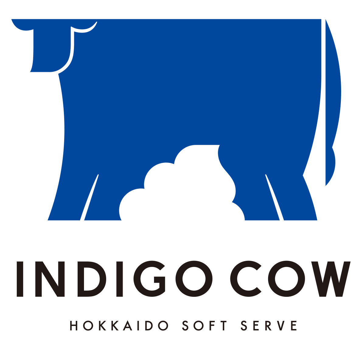Indigo Cow logo of a blue cow